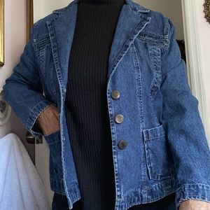 Bill Blass Jean Button Front Jacket
